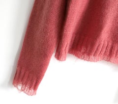 Prada Resort 2016 Distressed Hem Mohair Mix Jumper