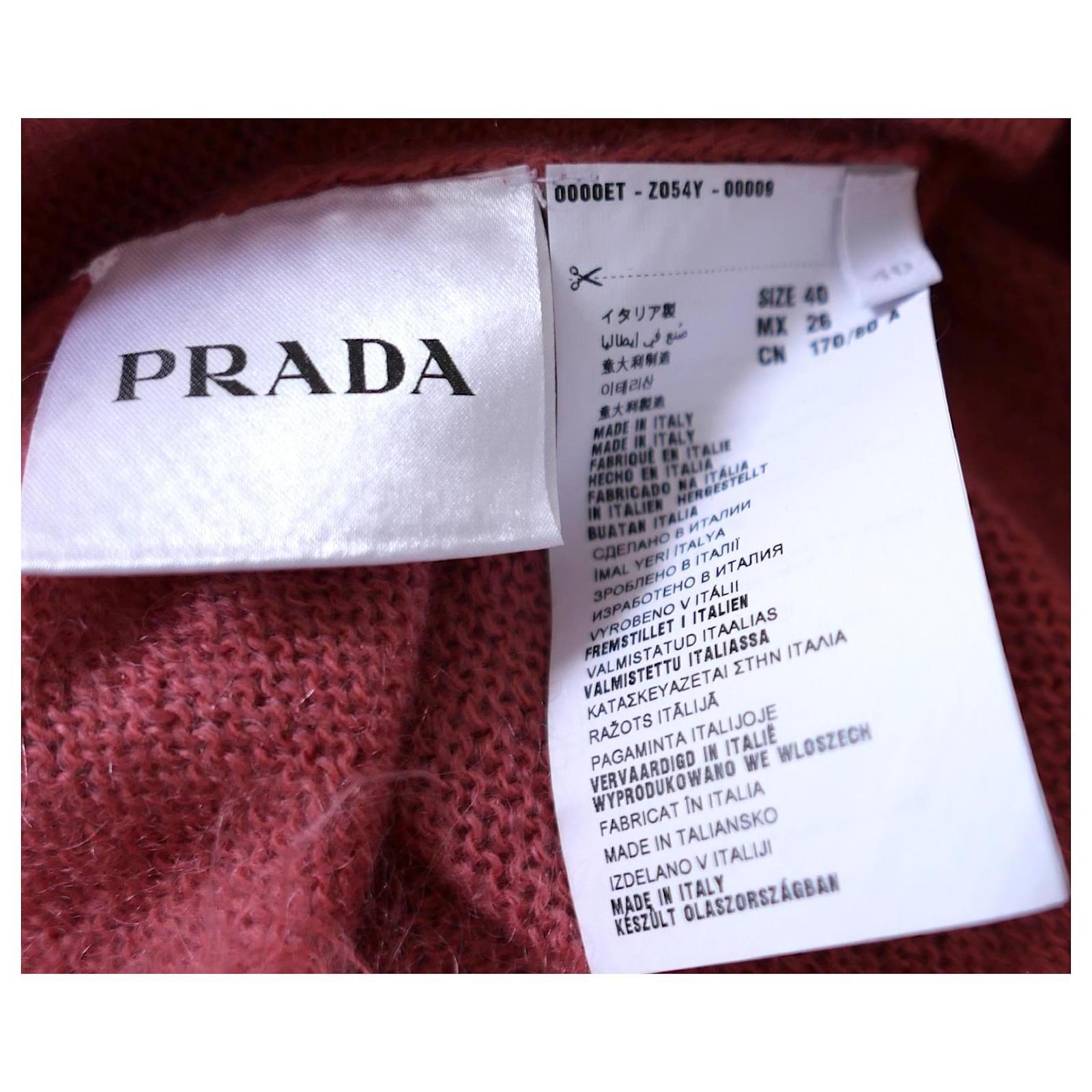 Pull en mohair mélangé à ourlet dégradé Prada Resort 2016 en vente 1