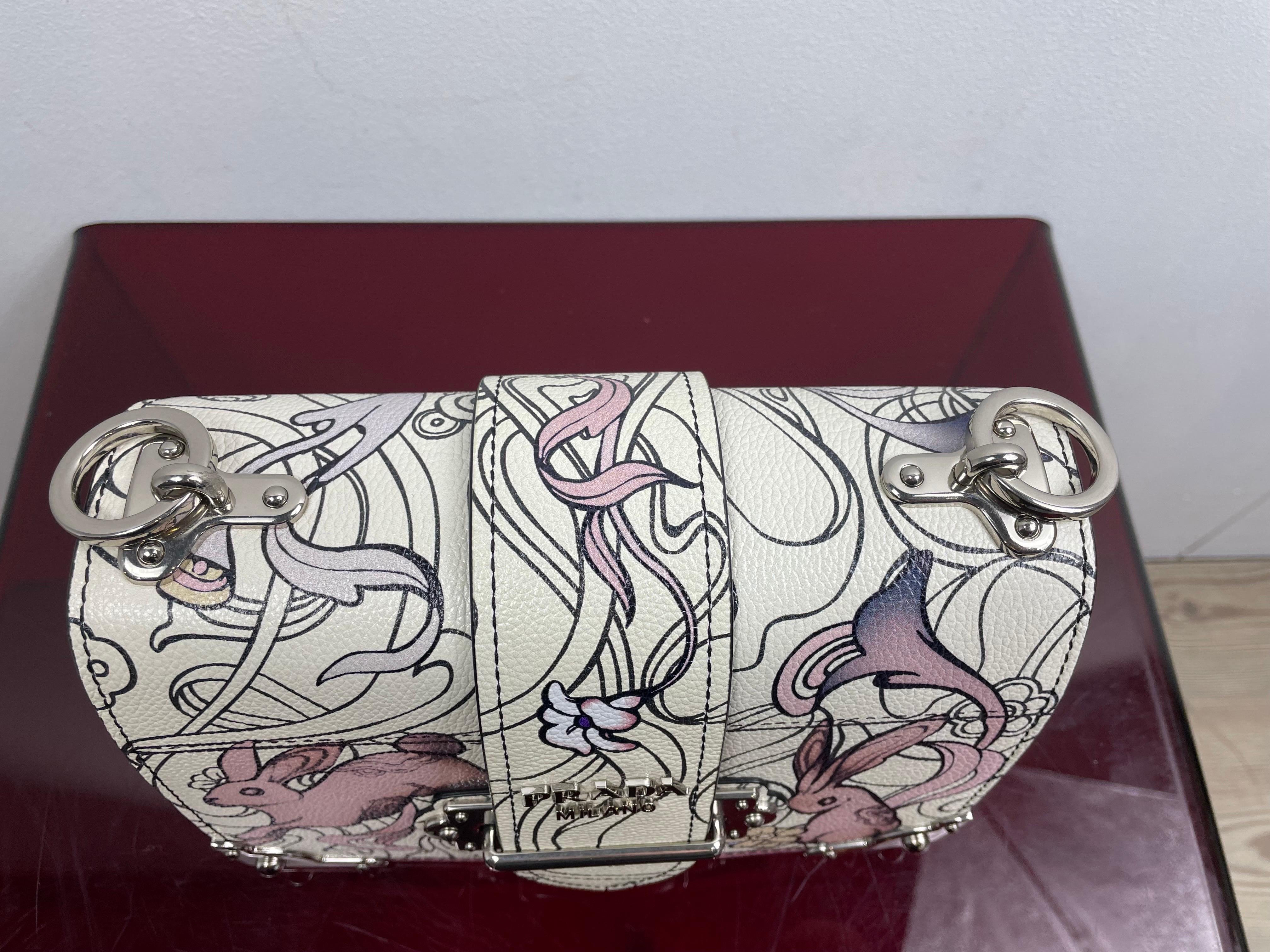 Women's or Men's Prada Resort 2018 Glace Rabbit cahier bag