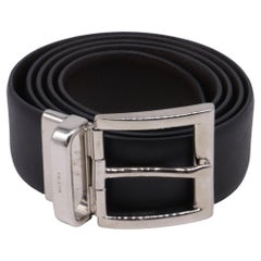 Prada Reversible Belt in Black Saffiano Leather