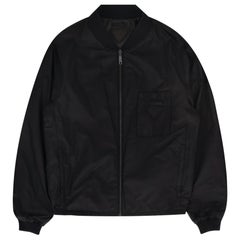 Prada Reversible Lambskin Leather & Nylon Bomber Jacket