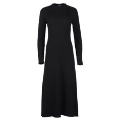 Prada Ribbed Wool Blend Midi Dress Large
