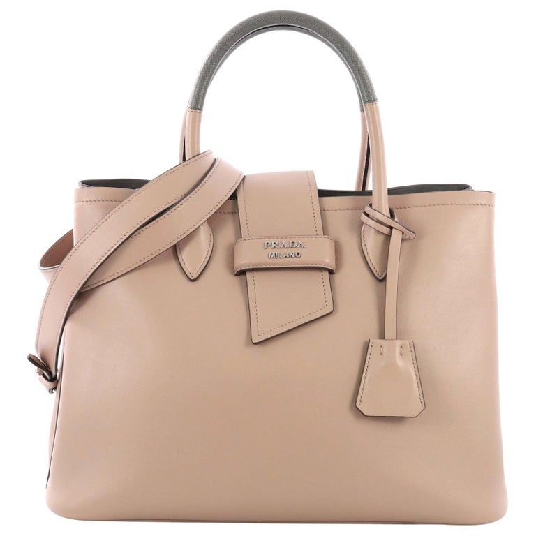 Longchamp Roseau Leather Tote Bag in Beige - The Lux Portal