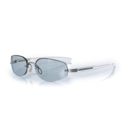 Prada, rimless metal and plastic sunglasses