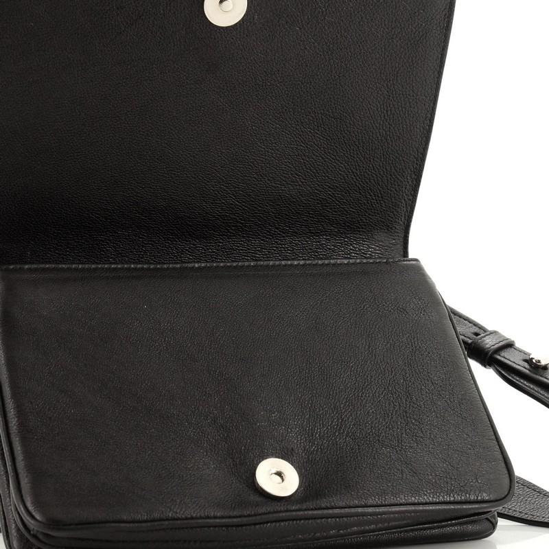 Prada  Robot Flap Shoulder Bag Mixed Media Leather Small In Good Condition In NY, NY