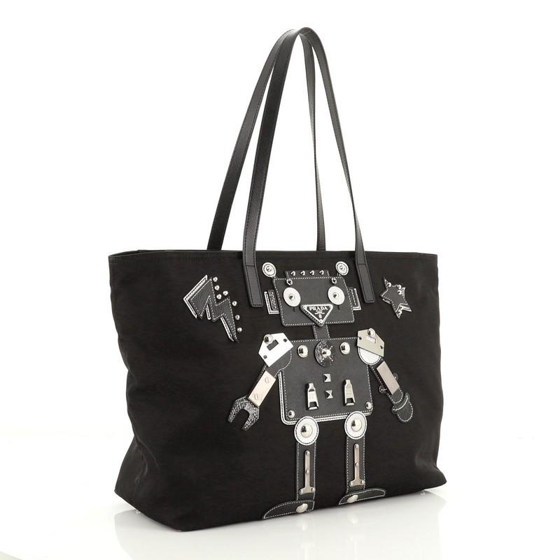 Prada Robot Zip Tote Tessuto Medium at 1stDibs