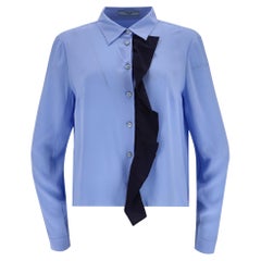 Prada Ruffle Detail Silk Shirt Prada Ruffle Detail Silk Shirt
