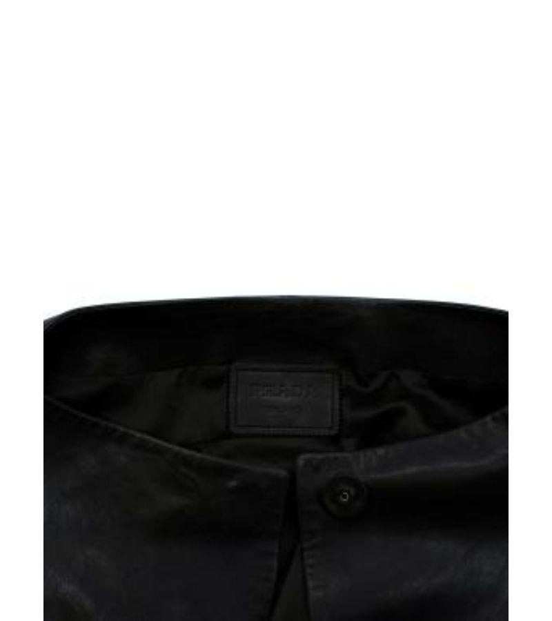 Prada Runway Calfskin Black Leather Jacket For Sale 1