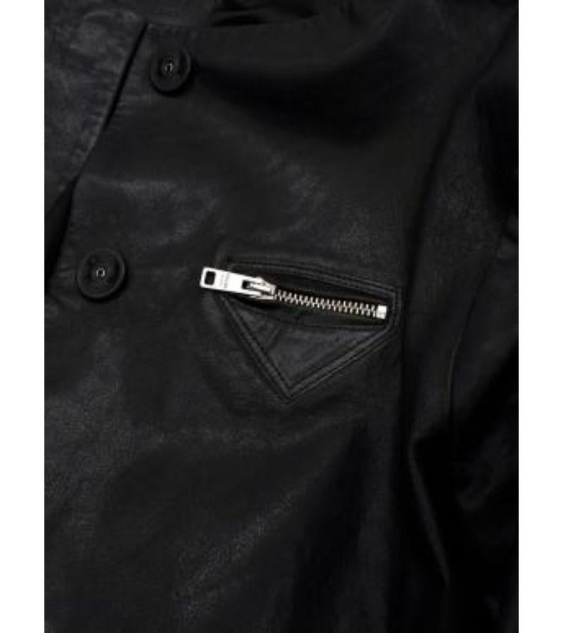 Prada Runway Calfskin Black Leather Jacket For Sale 2