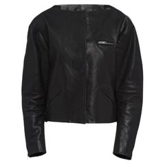 Prada Runway Calfskin Black Leather Jacket