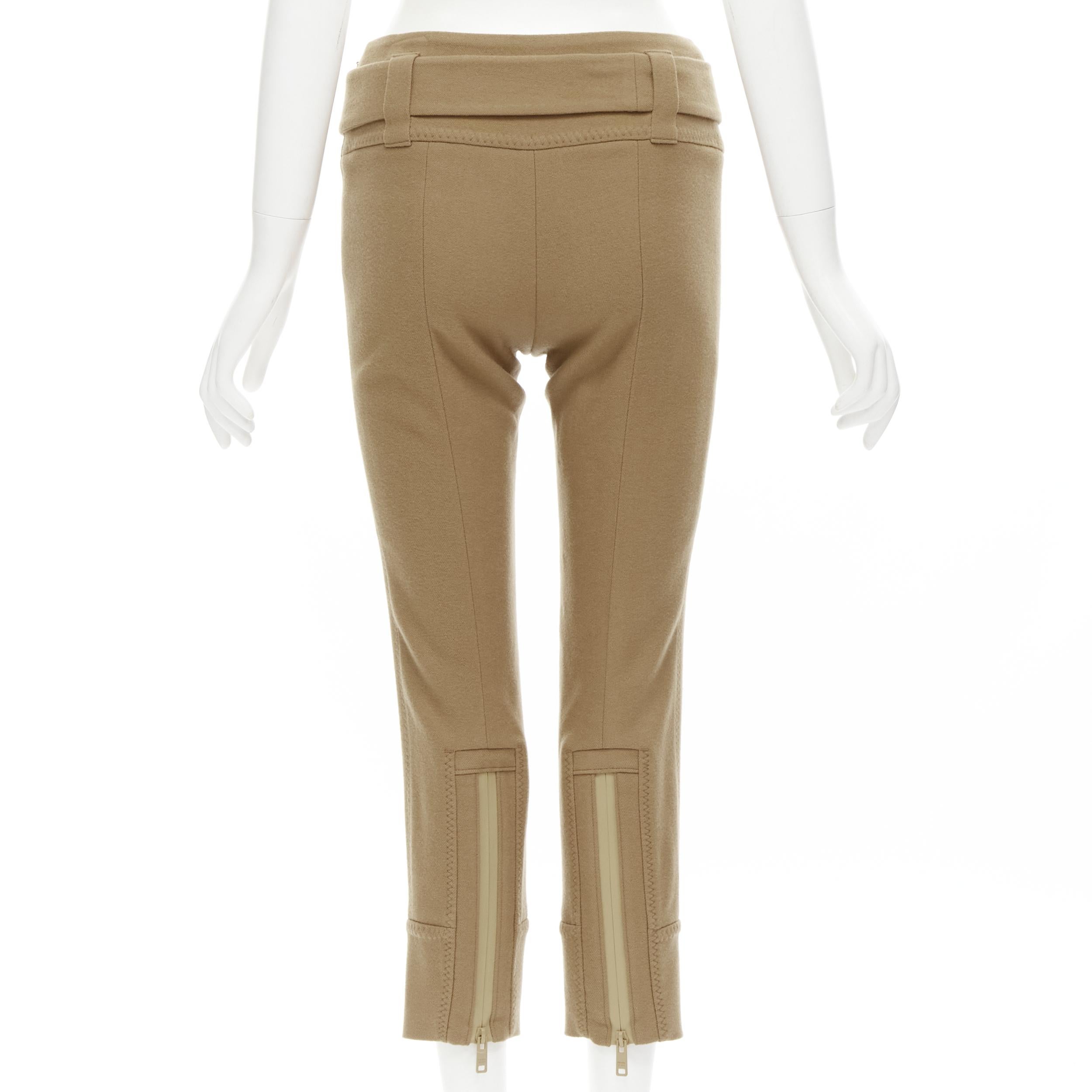 camel tapered trousers