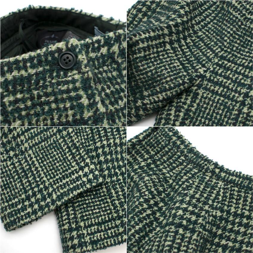 Prada Runway Green Tweed Sleeveless Top & Trousers XXS For Sale 3