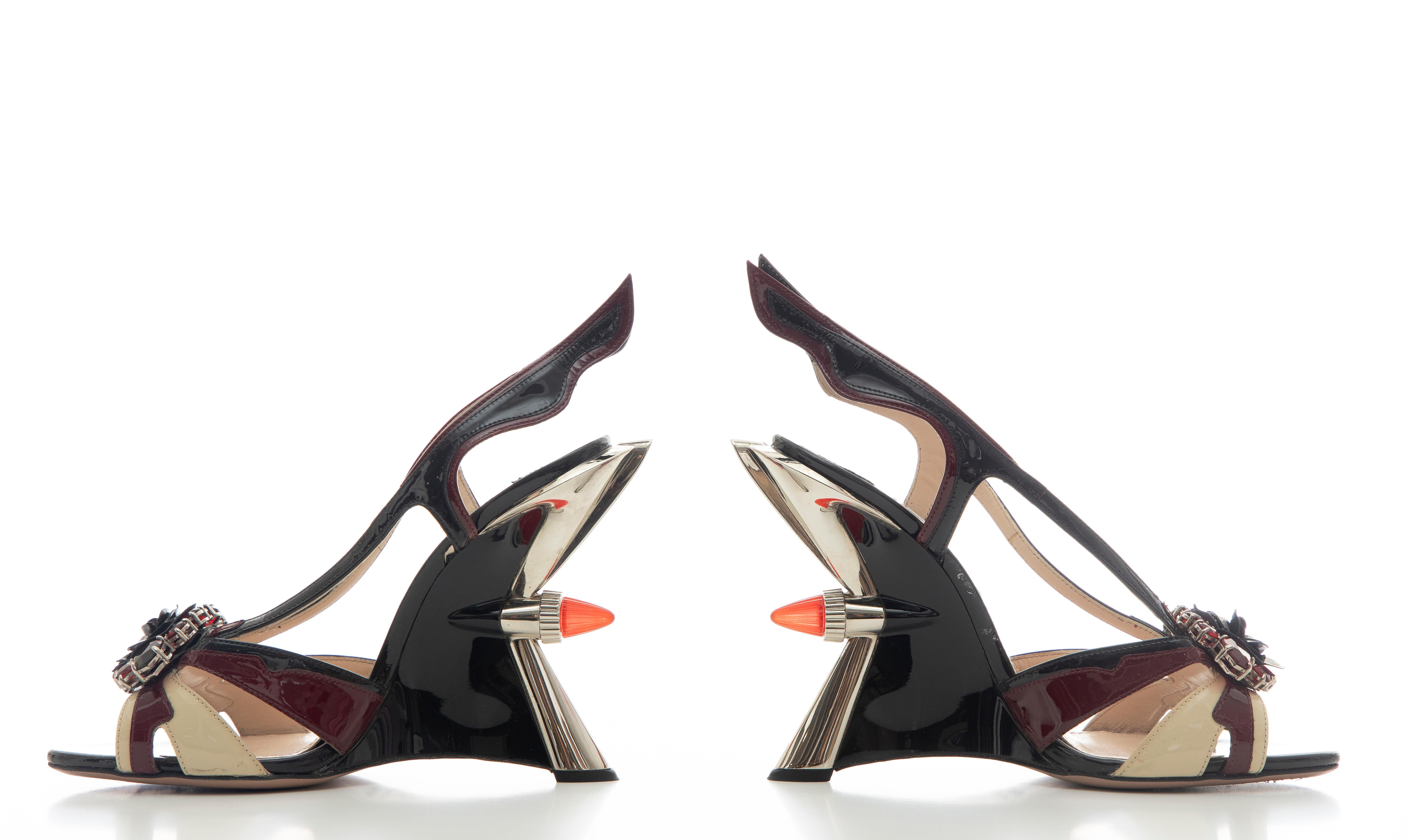 Prada Runway Jewel Taillight Wedge Sandal, Spring 2012 3