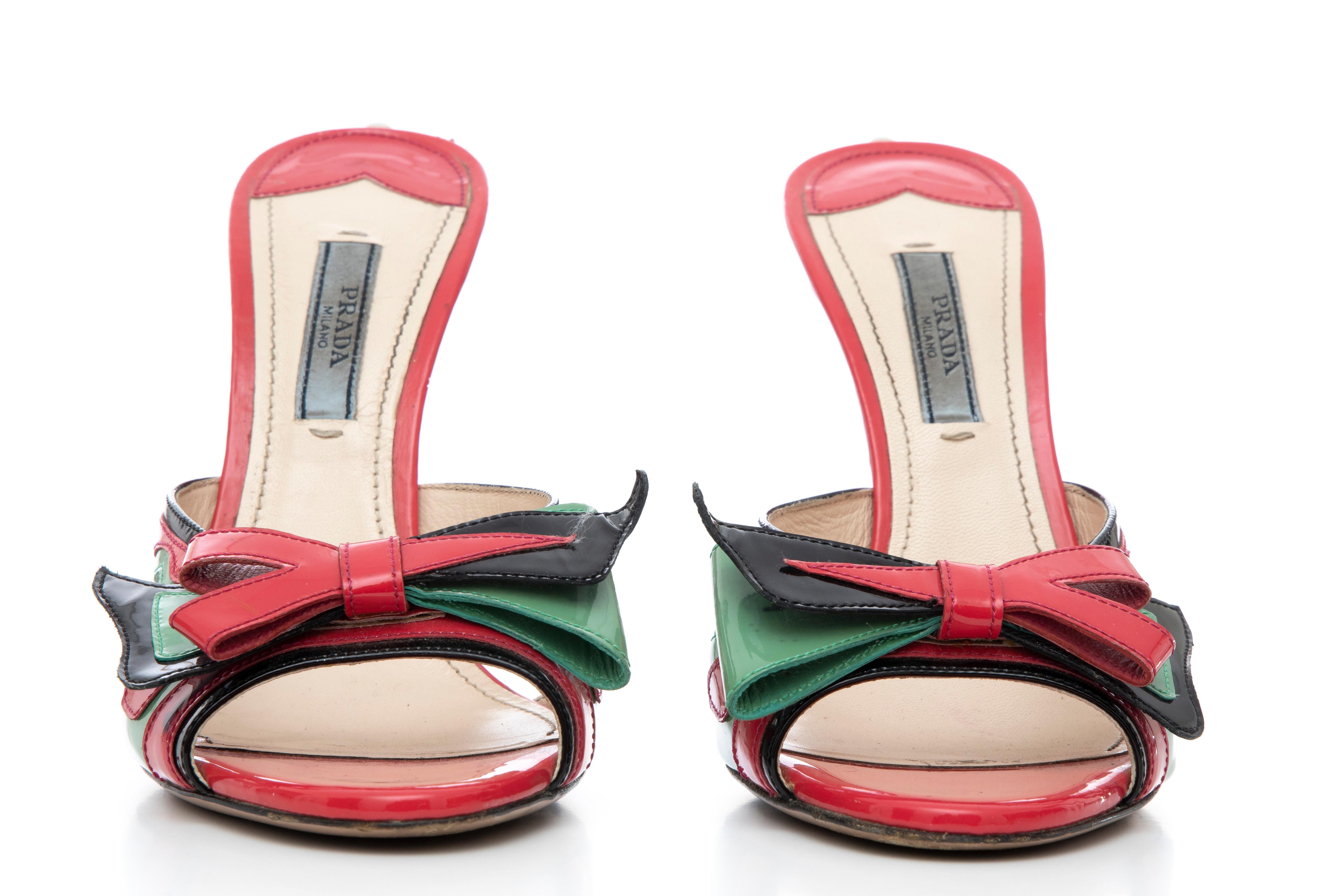 Prada Runway Patent Leather Tail Light Sandal, Spring 2012 For Sale 7