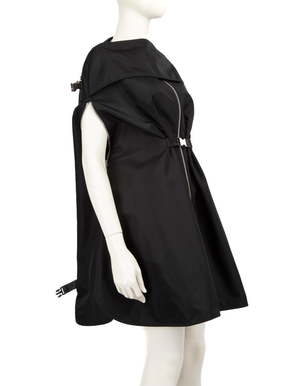 CONDITION is Never worn. No visible wear to dress is evident on this new Prada designer resale item
 
 
 
 Details
 
 
 Model: The Envelope
 
 S/S 2019
 
 Black
 
 Synthetic
 
 Dress
 
 Sleeveless
 
 Mini
 
 Buckled waist
 
 Front zip fastening
 
 
