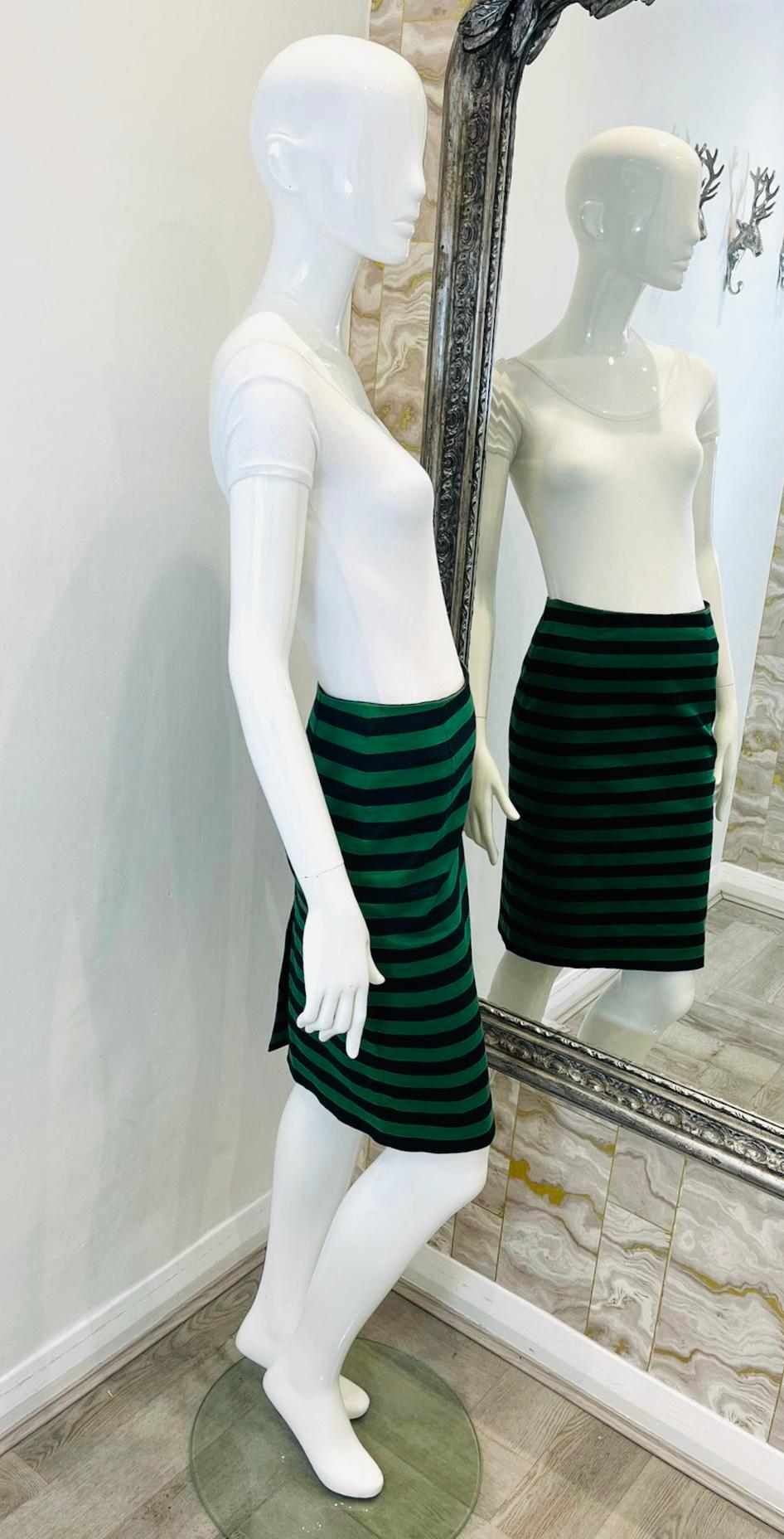 Prada Runway Striped Pencil Skirt In Excellent Condition In London, GB