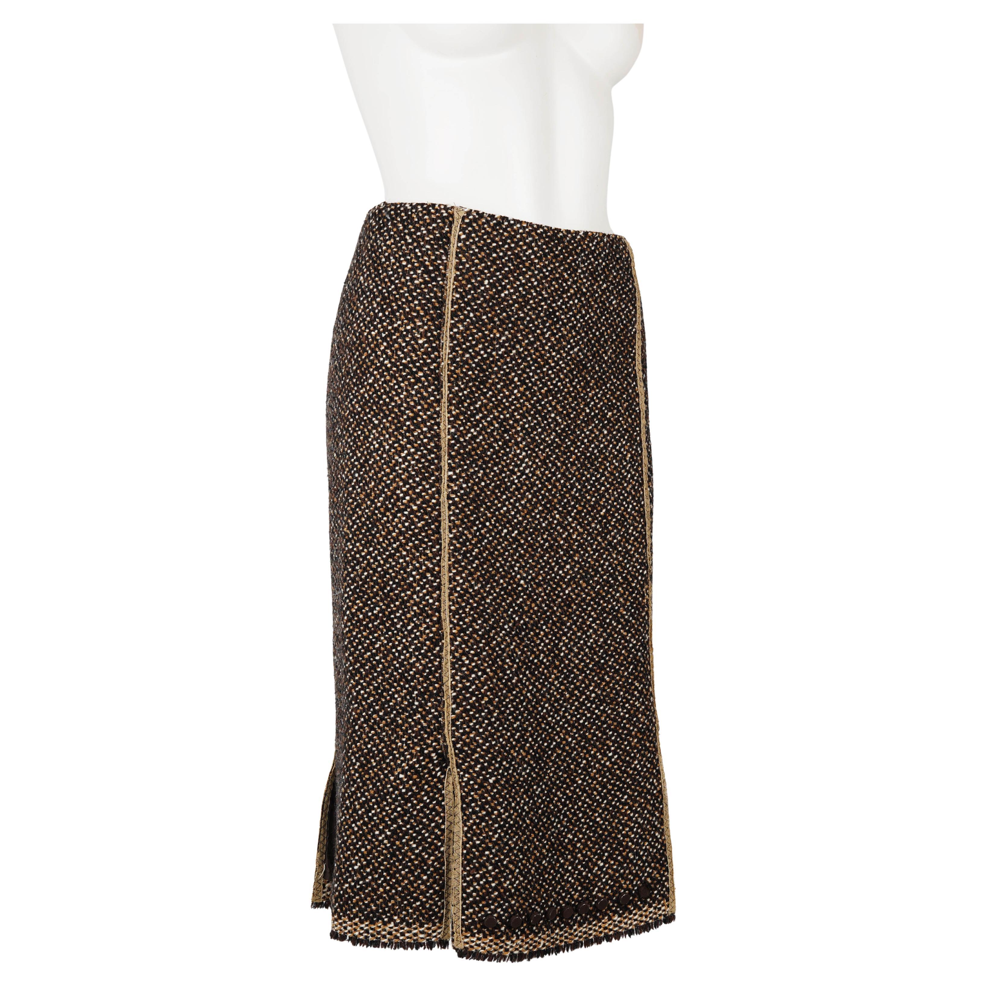 Prada Runway Tweed Rock - Fall/Winter 2000 Collection im Zustand „Gut“ im Angebot in Berlin, DE