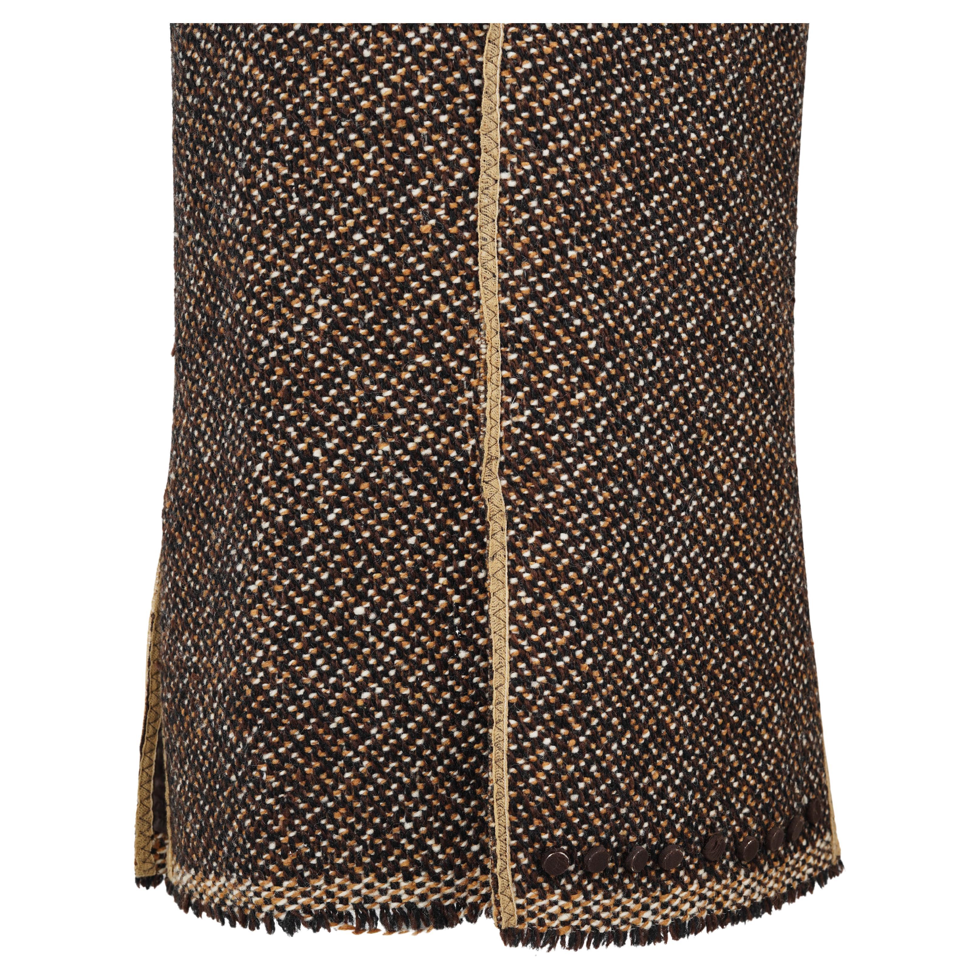 Prada Runway Tweed Rock - Fall/Winter 2000 Collection Damen im Angebot