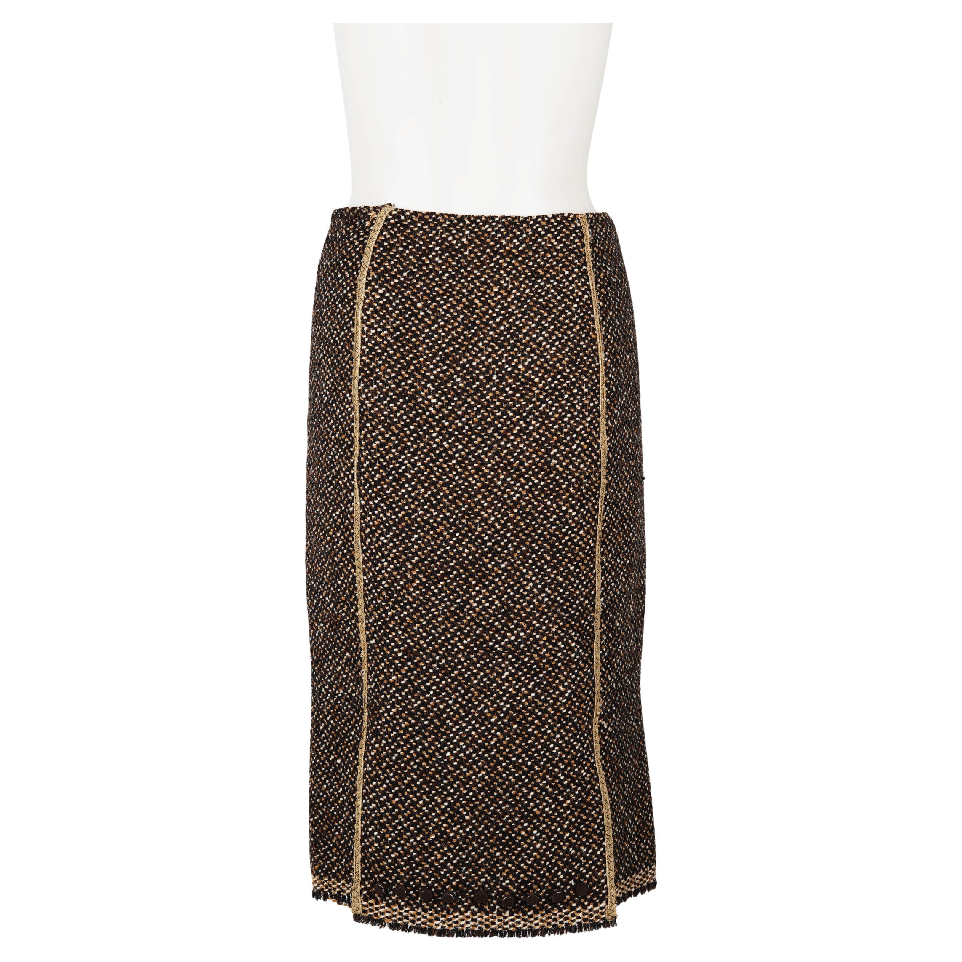 Prada Runway Tweed Rock - Fall/Winter 2000 Collection im Angebot 3