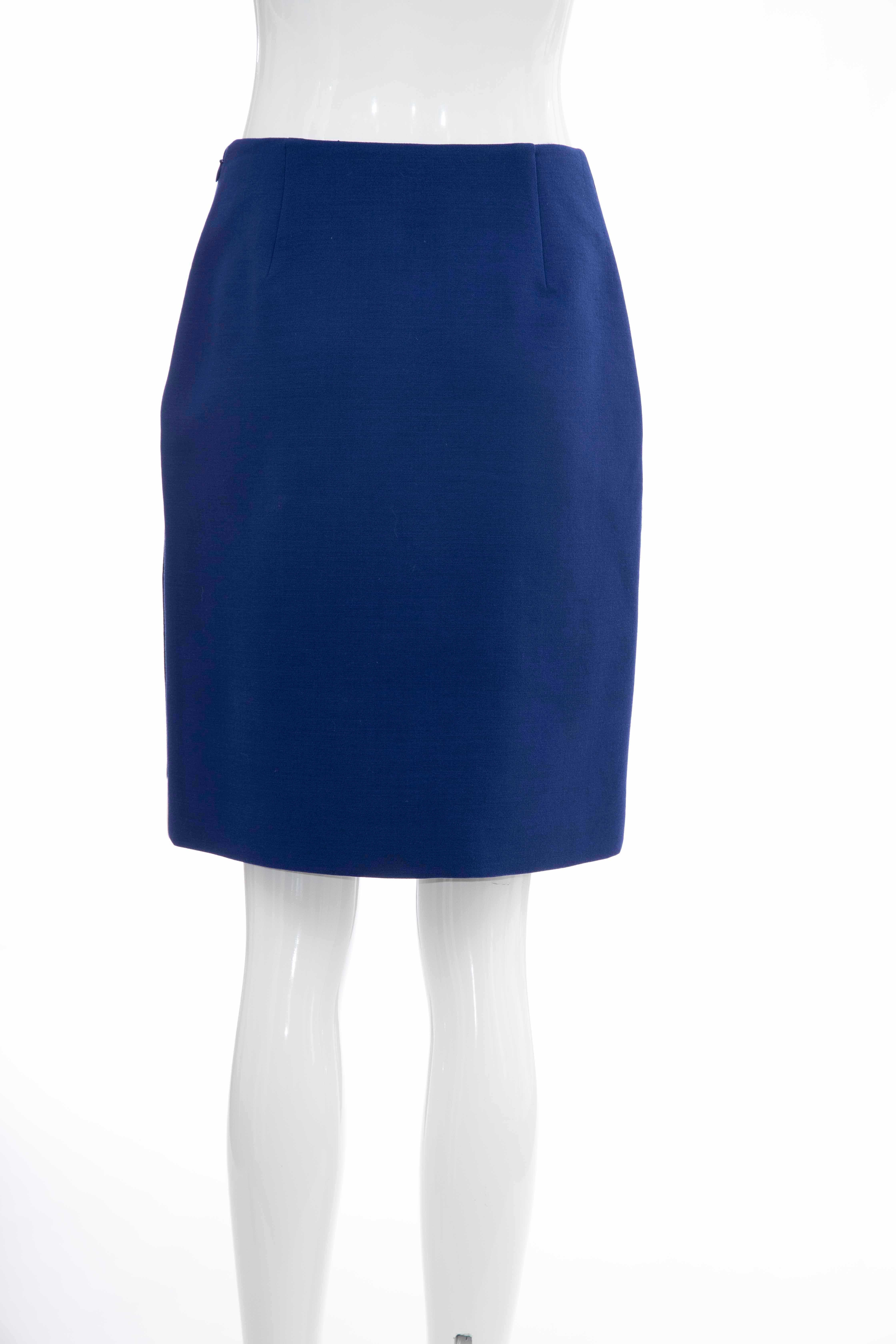 Prada Runway Virgin Wool Silk Bead Embroidery Pencil Skirt, Spring 2014 For Sale 3