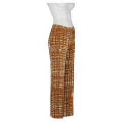 Prada S/S 1996 Runway Ugly Chic Printed Silk Blend Trousers IT44