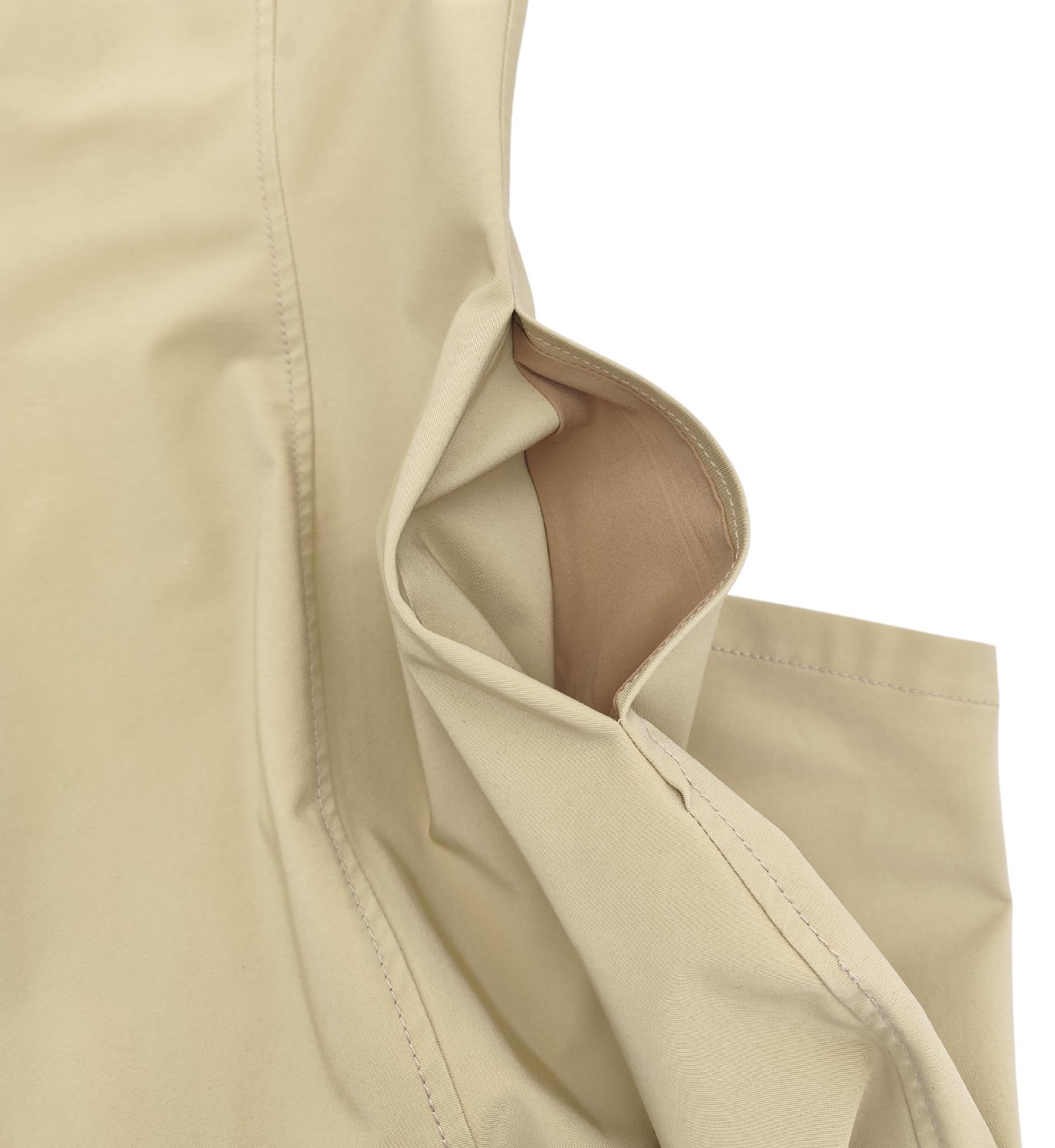 Prada S/S 1996 tan front zip midi dress 6