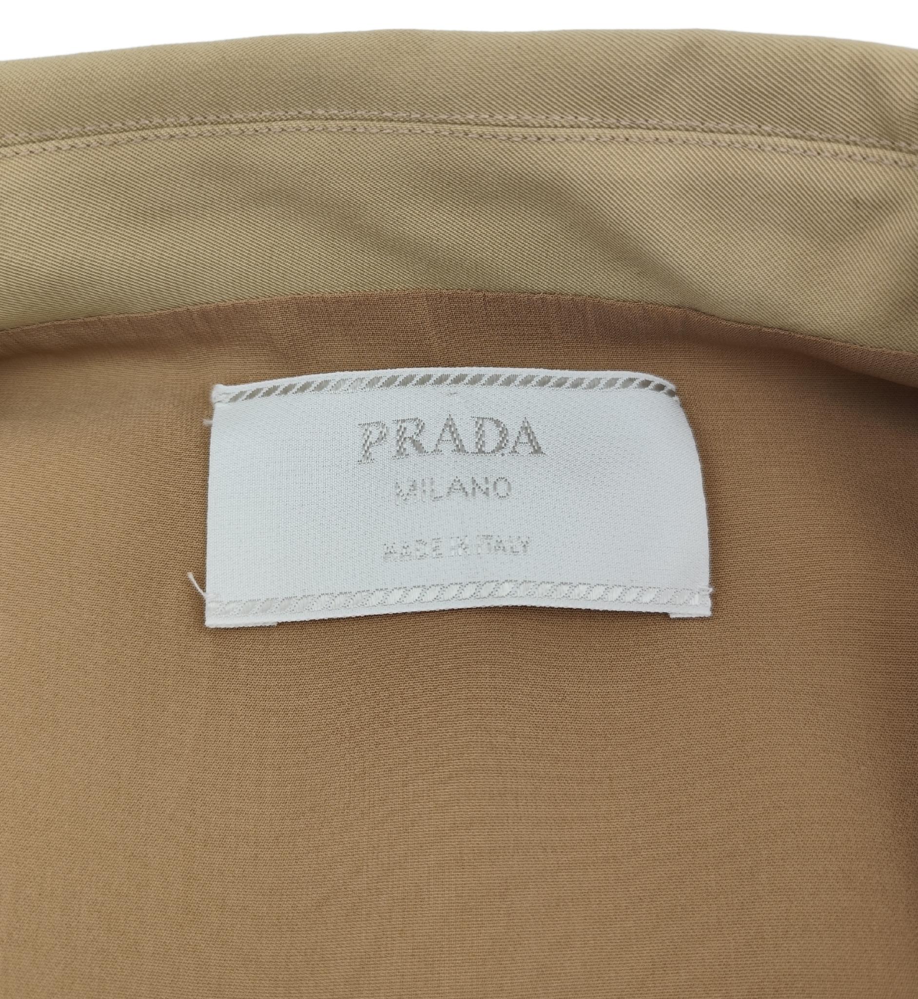 Prada S/S 1996 tan front zip midi dress 9