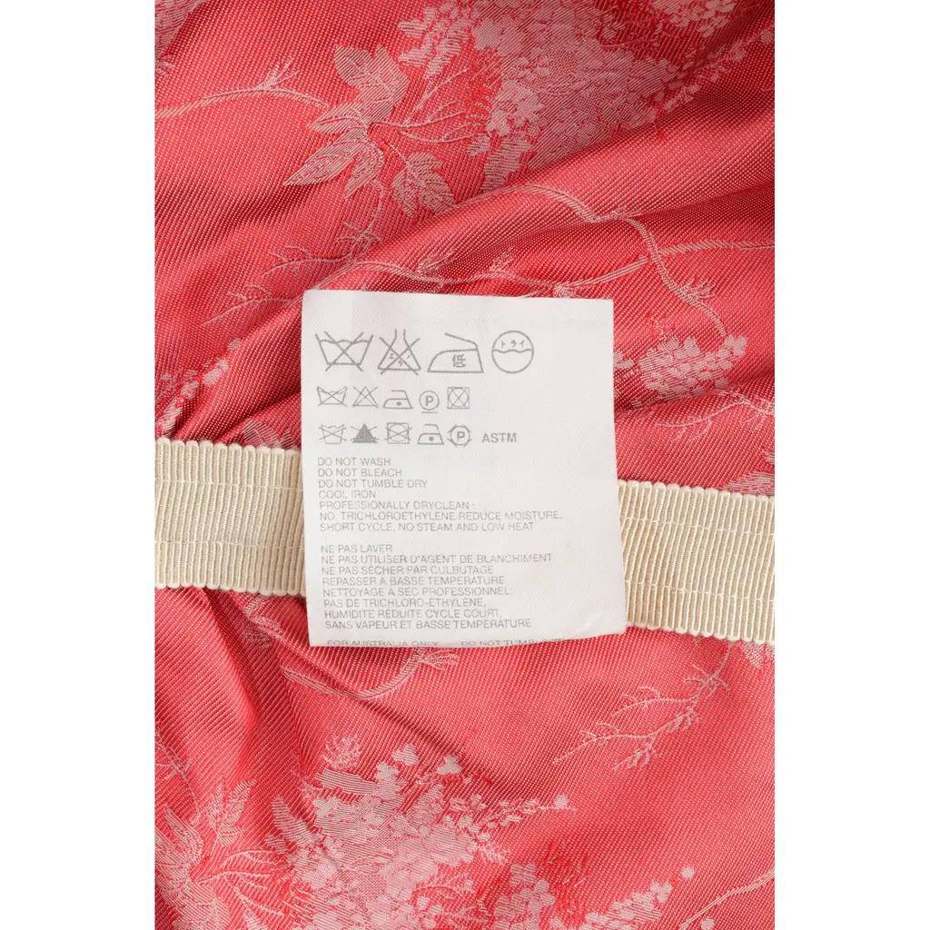 Abito Cheongsam di Prada con motivo floreale di foglie di bambù in seta rosa - 42 IT in vendita 5