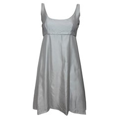Prada S/S 1999 Grey Silk Sheer Empire Waist Dress