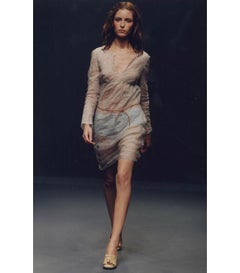 Prada S/S 1999 Sheer Silk Organza Long Sleeve Dress