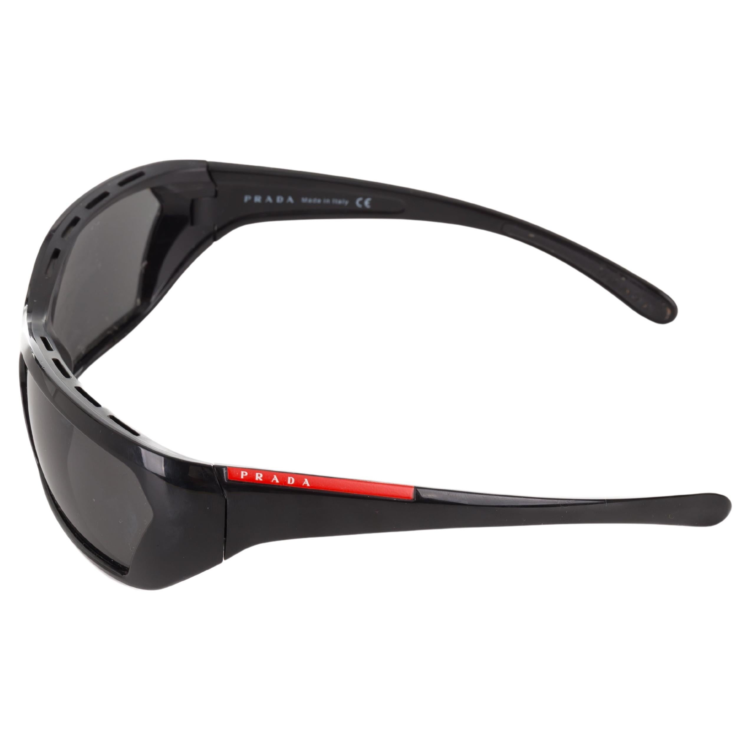 Prada S/S 2000 Linea Rossa logo wrap sunglasses For Sale