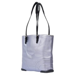Prada S/S 2000 Metallic Pastel Blue Nappa Leather Shoulder Bag with Mesh Detail