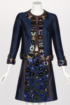Prada S/S 2005 Crystal Embellished Skirt Suit