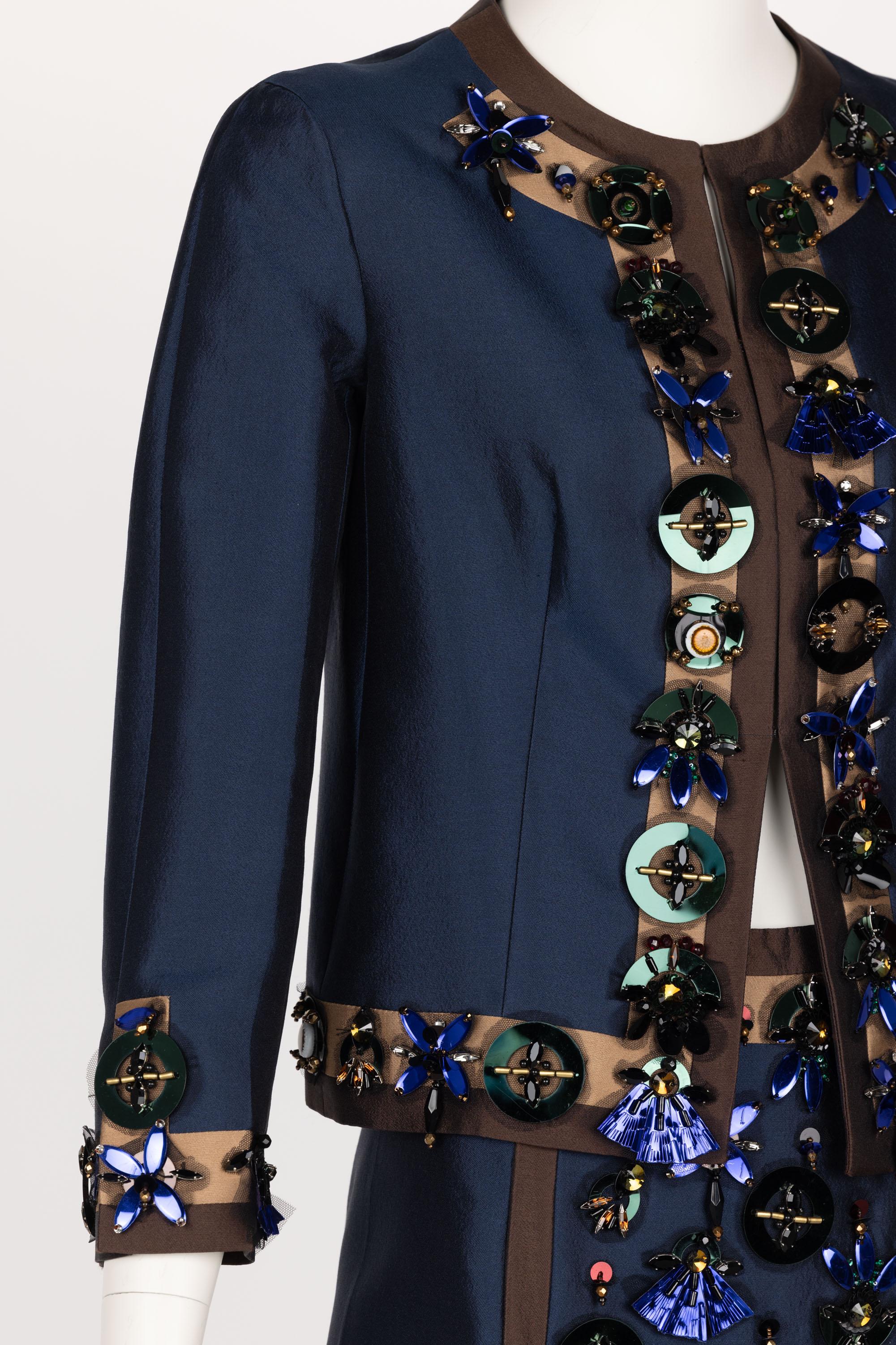 Prada S/S 2005 Crystal Embellished Skirt Suit 4