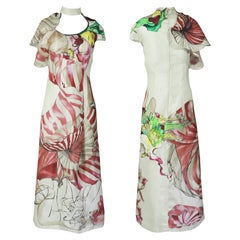 Prada S/s 2008 Fairy Collection Floral Print Cutout Maxi Dress