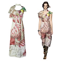 Prada S/s 2008 Fairy Collection Floral Print Cutout Maxi Dress