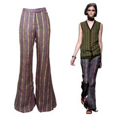 PRADA S/s 2008 Fairy Collection Purple Geometric Extravagant Flared Pants