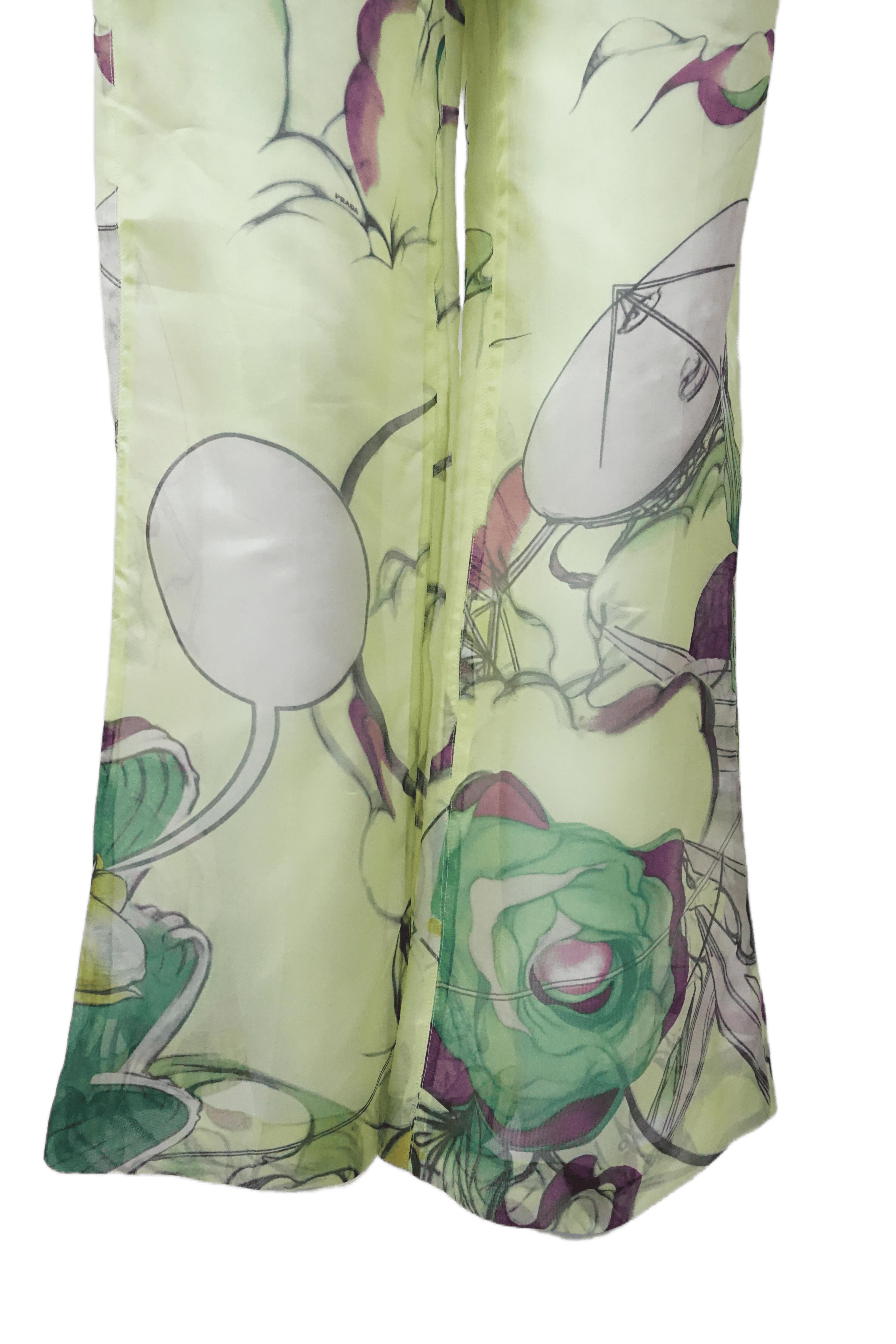 Prada S/s 2008 Fairy Collection Gelb Artistic Chinoise Style Ensemble im Angebot 5