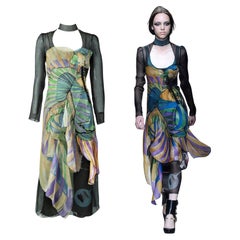 Prada S/s 2008 Fairy Colletion Green Fairy Collection Chiffon Dress