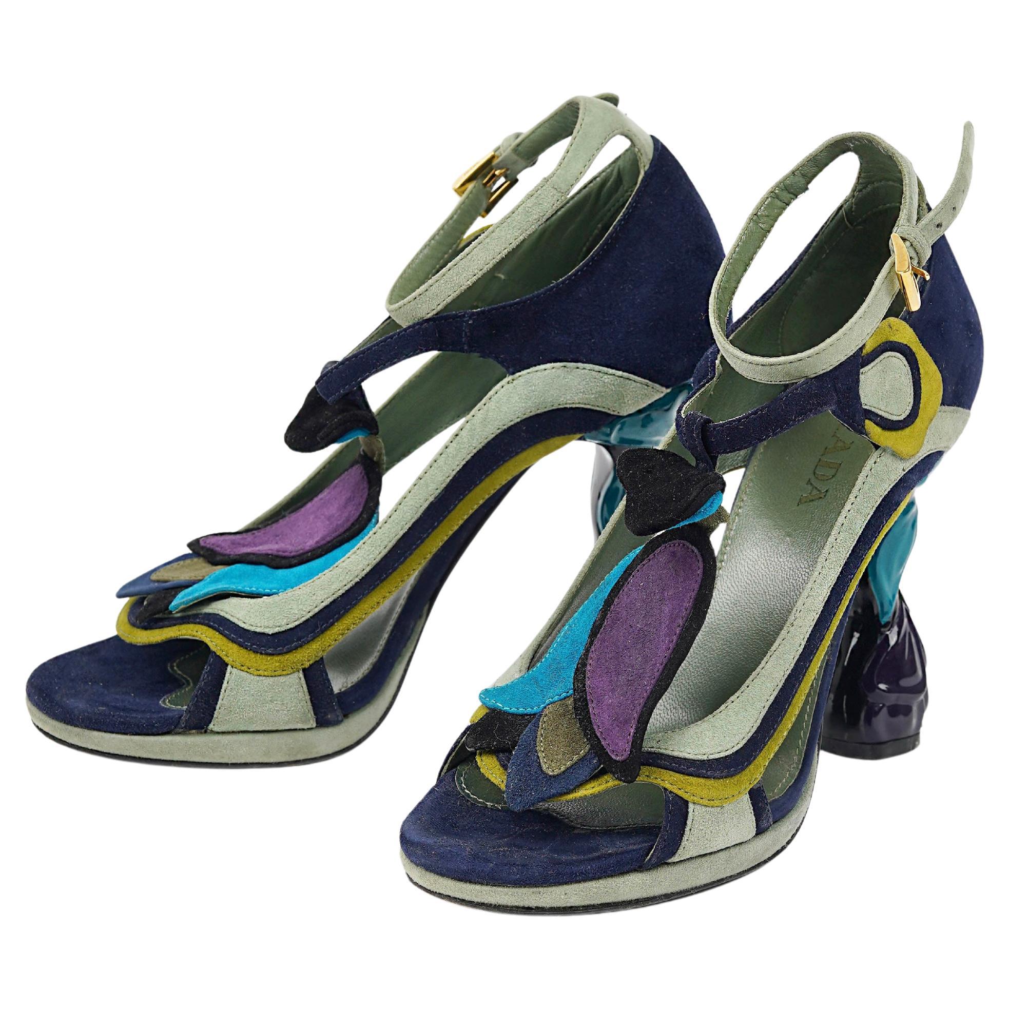 These rare Prada Fairy Heels are from the house’s iconic Spring/Summer 2008 collection, designed under Miuccia Prada in collaboration with celebrated illustrator James Jean. Worn on the runway and featured prominently in the official SS08 campaign,