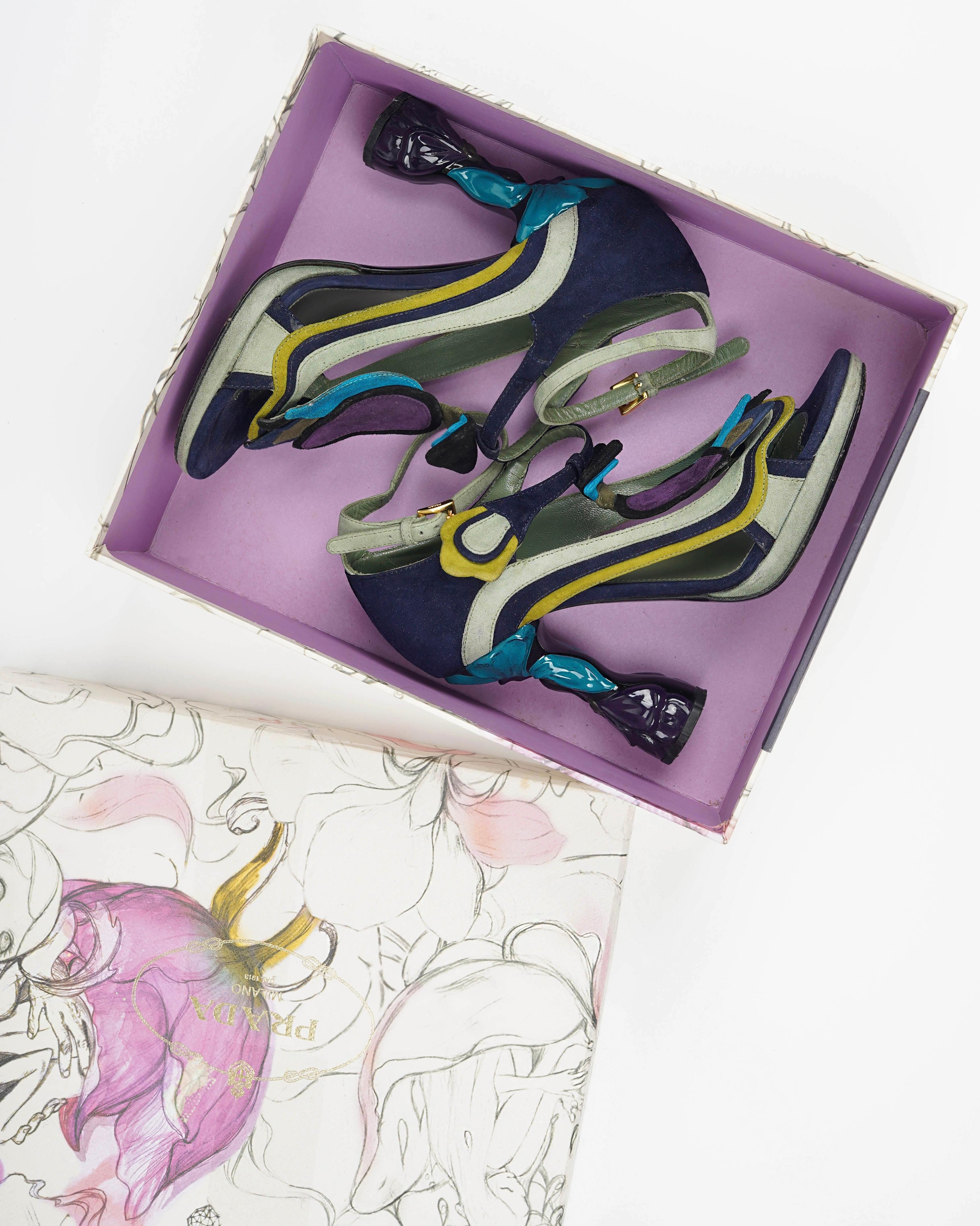 Prada S/S 2008 Fairy Heels – Campaign & Runway Pair With Original Box For Sale 4