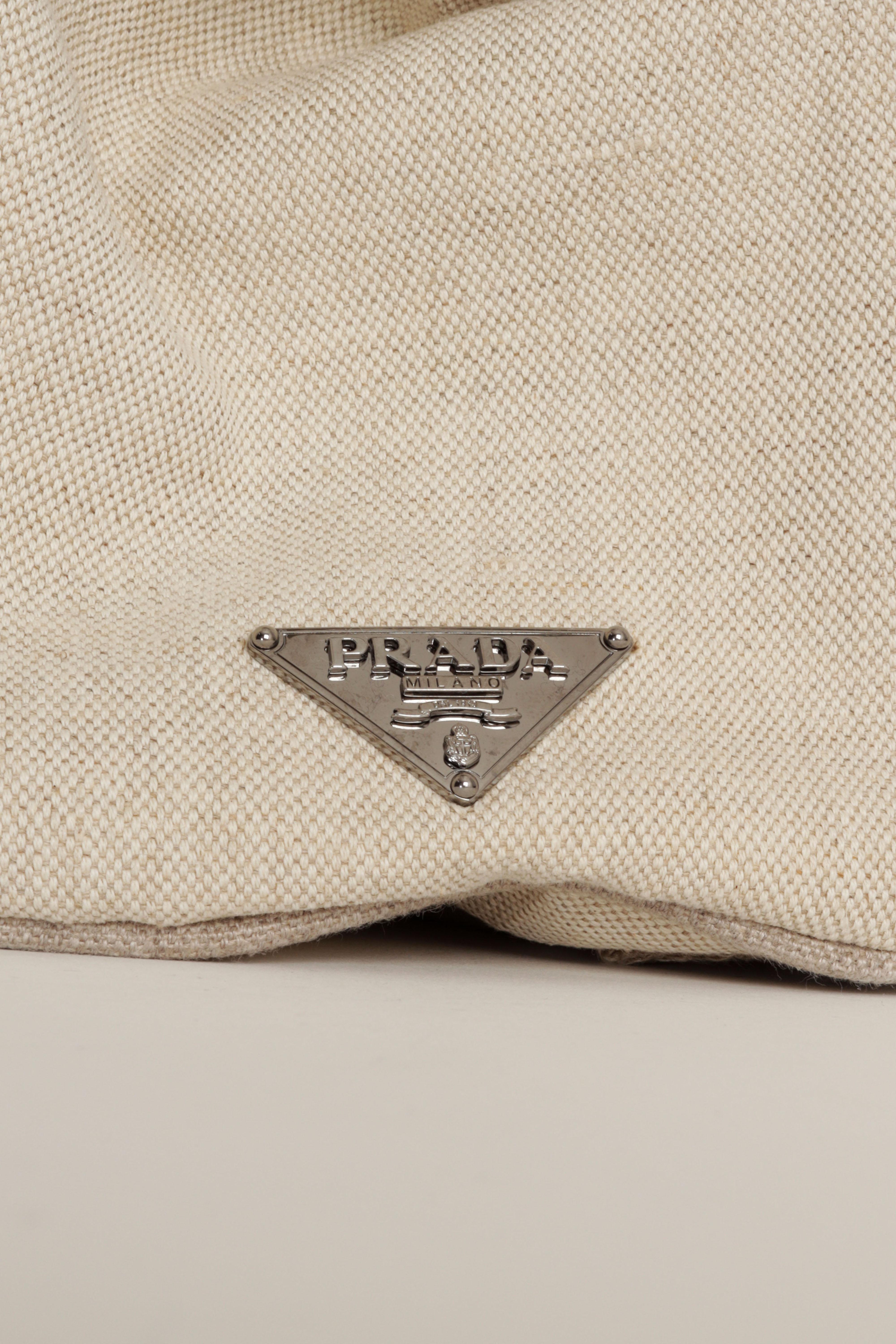 Prada S/S 2010 Runway Canvas Mistolino Crystal Chandelier Large Top Handle Bag en vente 2