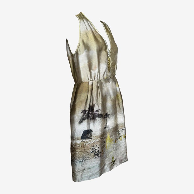 prada halter dress S/S 2010 Silk Printed For Sale at 1stDibs Evening gown