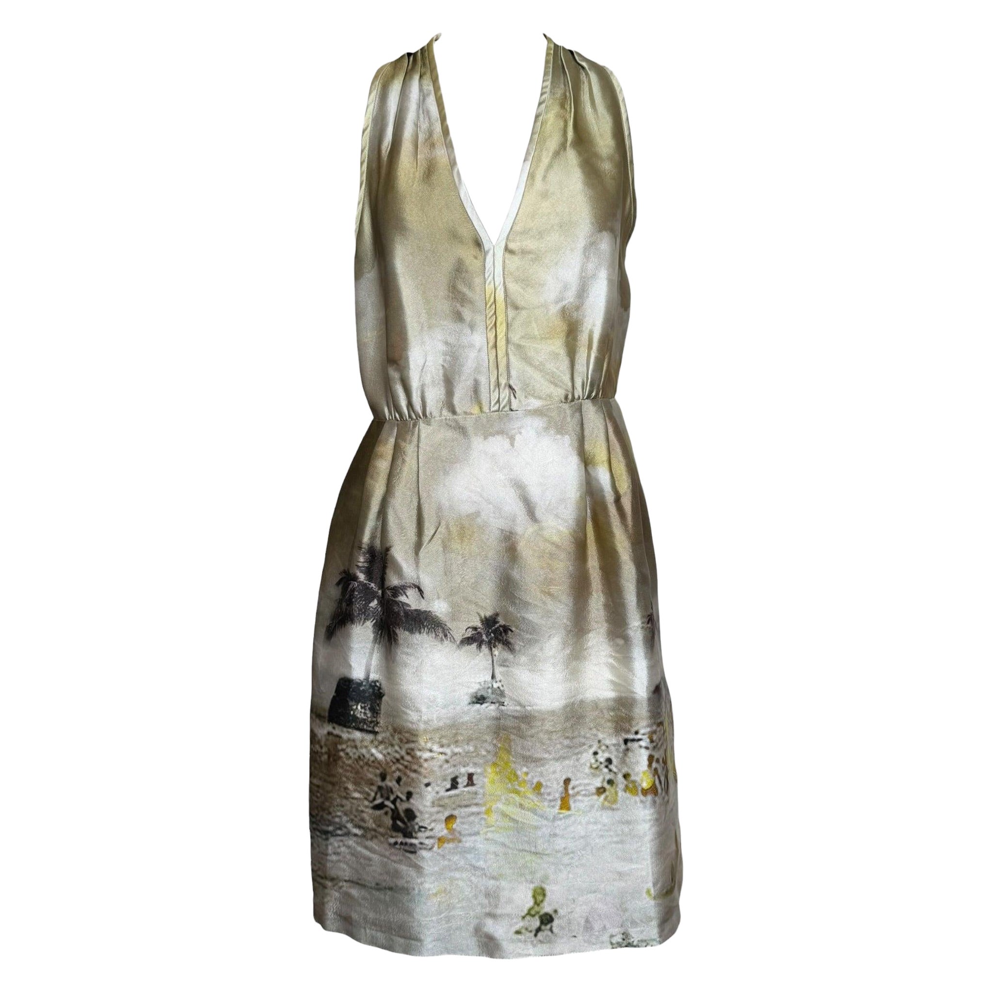 Prada S/S 2010 Silk Printed Halter Dress