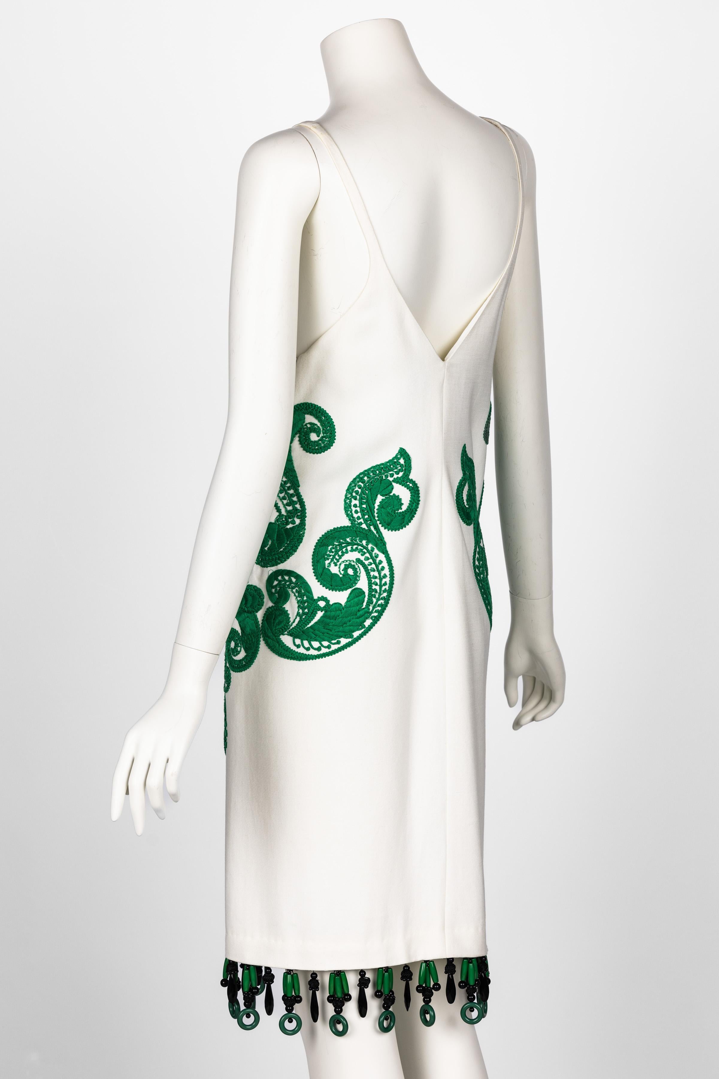 Prada S/S 2011 Runway Look #28 Embroidered Beaded Modern Flapper Dress In Excellent Condition In Boca Raton, FL