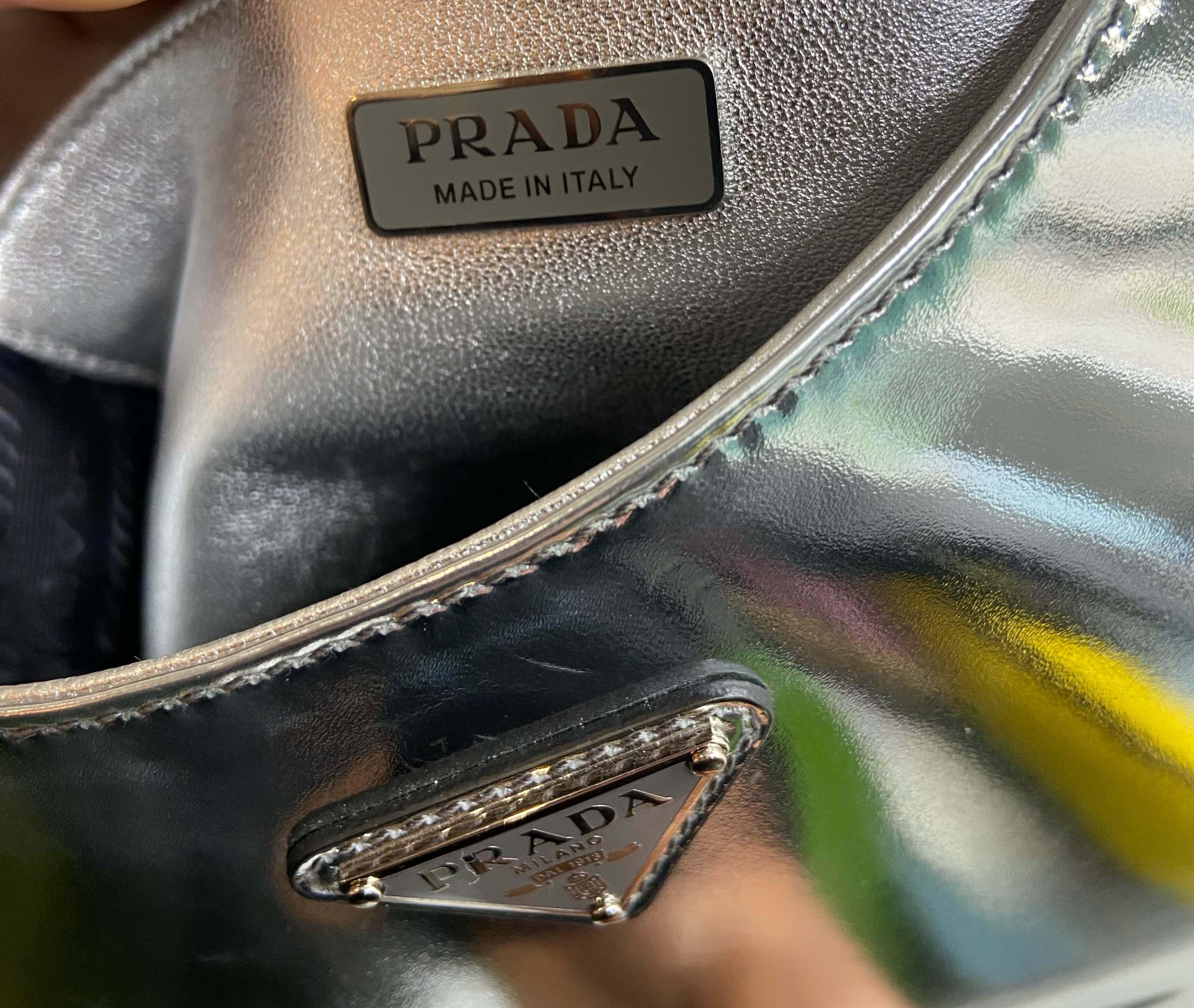 Prada S/S 2023 Silver Cleo Bag For Sale 1
