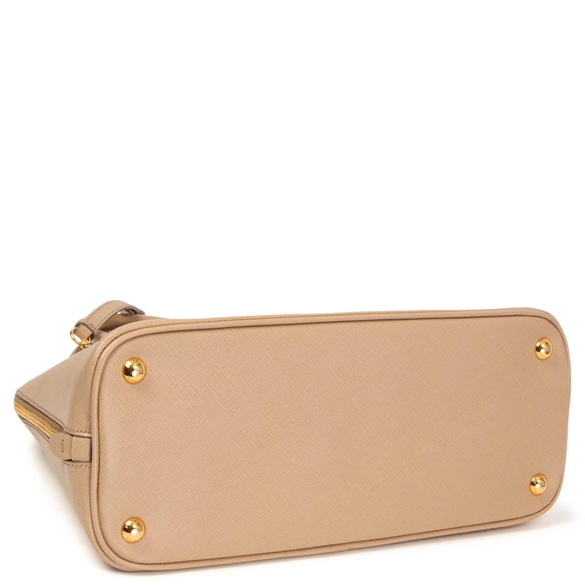 Beige PRADA Sabbia beige Saffiano Lux leather PROMENADE Shoulder Bag