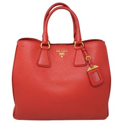 Prada Sacca 2 Mancini Convertible Red Large Tote Bag in Box