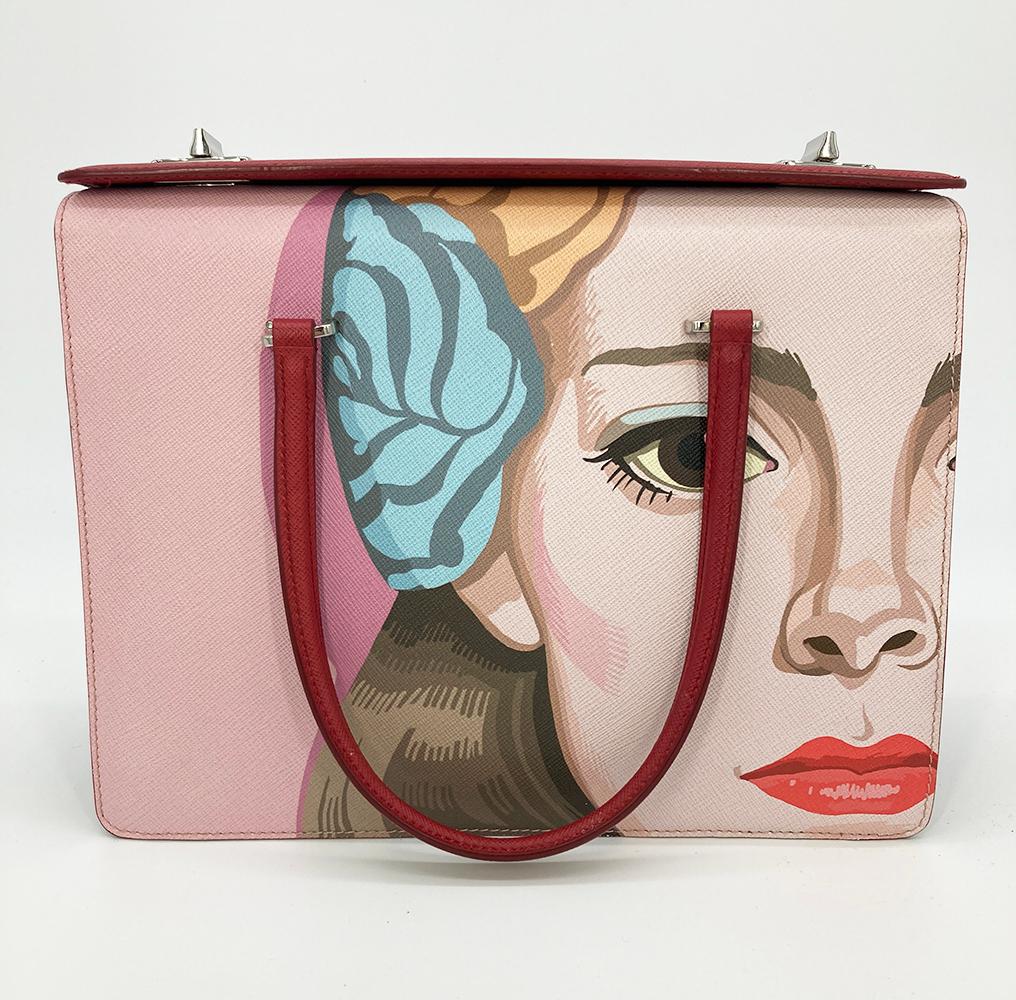 Women's Prada Saffiano Face Art Bag