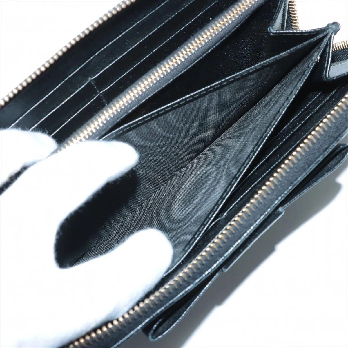 Prada Saffiano Fiocco Leather Zippy Wallet Black For Sale 5